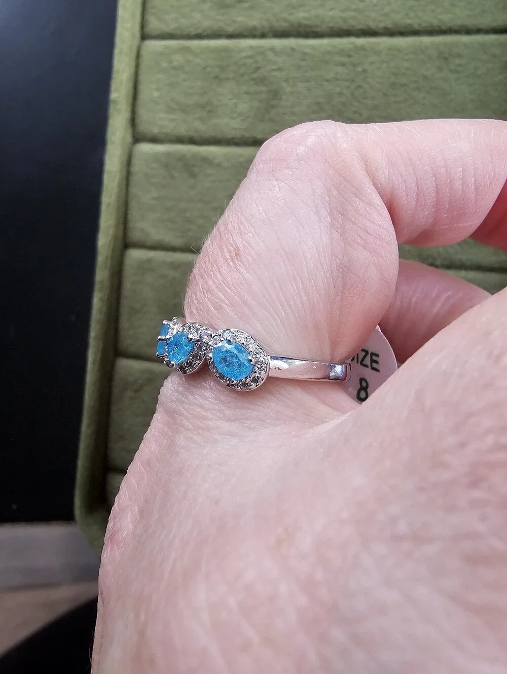 Rhodium Plated Ring Size 8